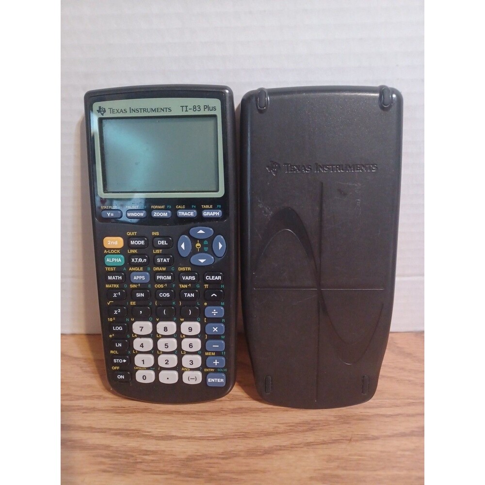 Texas Instruments TI-83 Plus Graphing Calculator  w/ Cover - Tested & Working